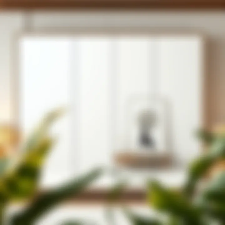 Stylish 5 ft wide mirror with contemporary frame design