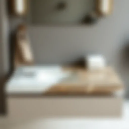 Diverse Material Finishes for Vanity Tops Elegant vanity top showcasing diverse material finishes