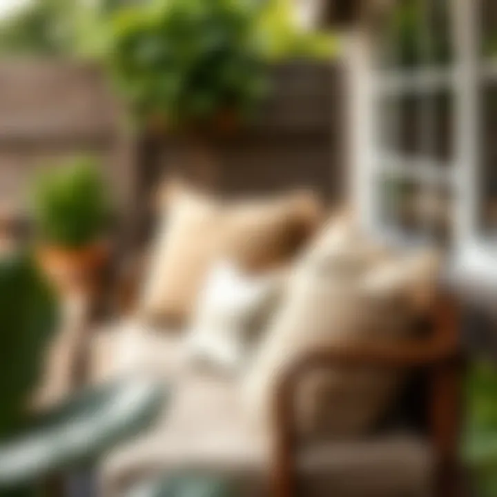 Cozy Outdoor Seating Area with Pillows Cozy outdoor seating area adorned with pillows