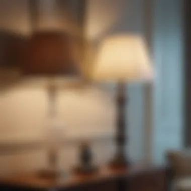 Aesthetic Lamp Arrangements An artistic arrangement of various lamp styles in an interior space.