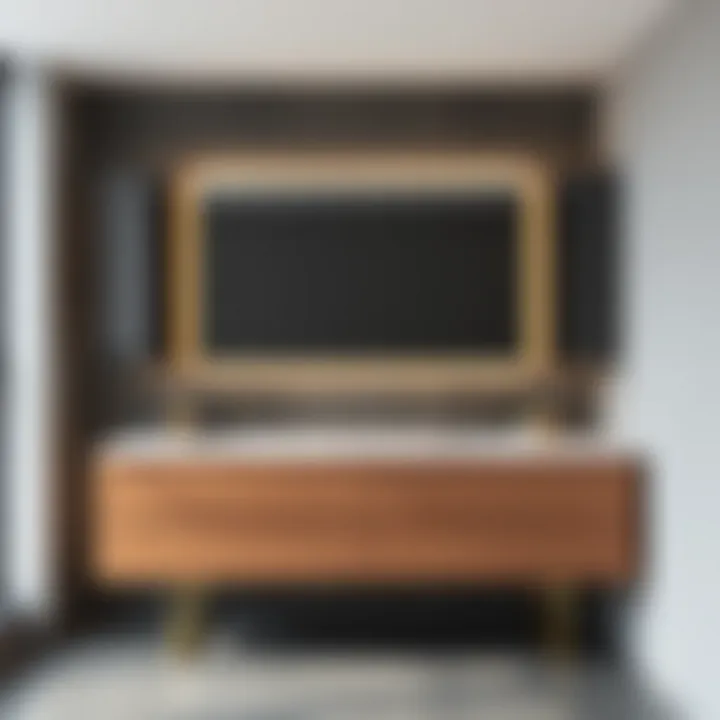 Modern bathroom vanity with sleek lines and minimalistic design