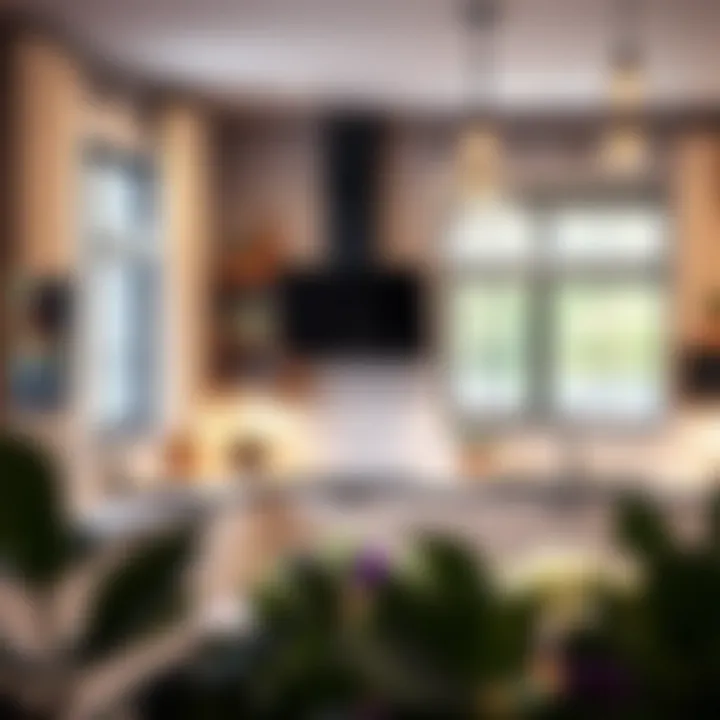 Ambient Lighting Enhanced by Bead Curtains Trendy kitchen with bead curtains enhancing ambient lighting