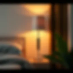 Elegant bedside lamp featuring wireless charging