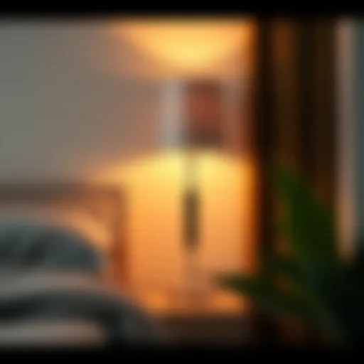 Elegant Bedside Lamp with Wireless Charging Elegant bedside lamp featuring wireless charging