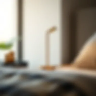 Stylish bedside lamp showcasing innovative charging capabilities