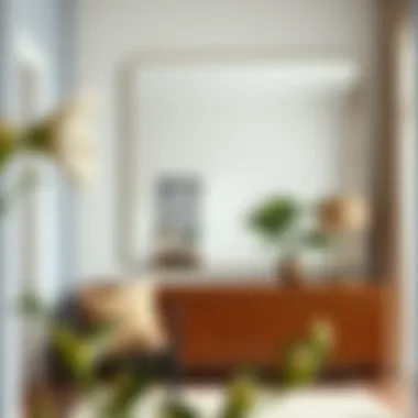 Borderless Mirror in Minimalist Decor Borderless mirror enhancing a minimalist interior design