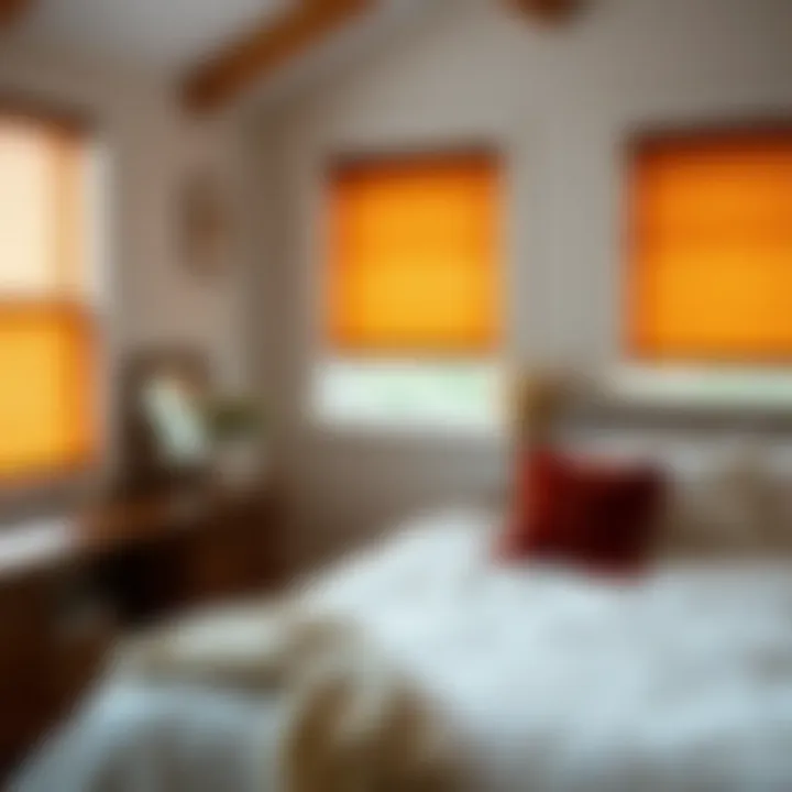 Brown blinds in a cozy bedroom, emphasizing warmth and comfort