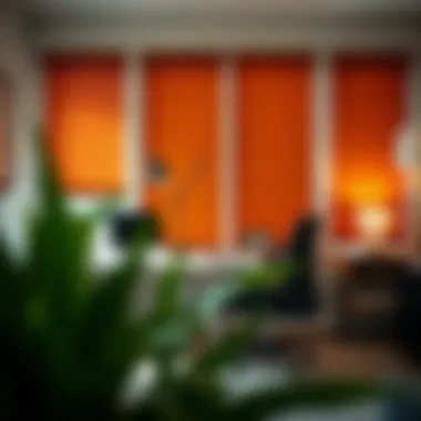 Stylish brown blinds in a home office, balancing aesthetics and functionality