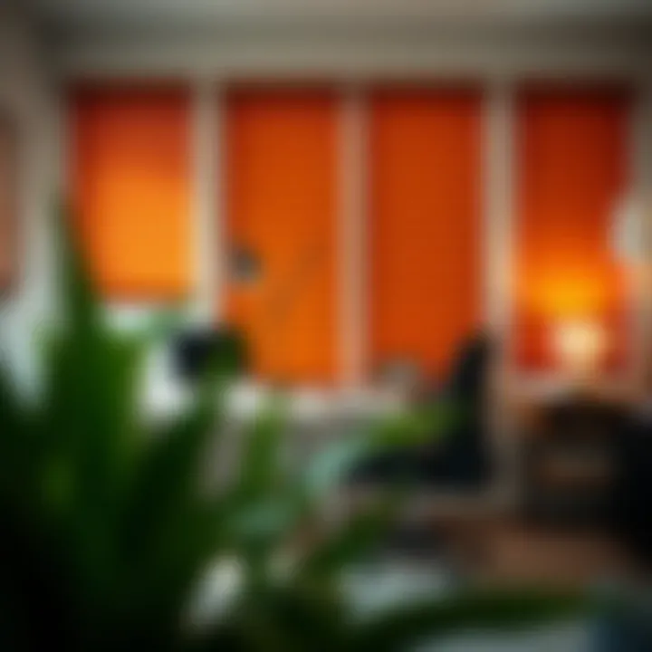 Stylish brown blinds in a home office, balancing aesthetics and functionality