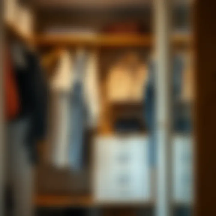 An organized closet space demonstrating the practicality of mobile rods