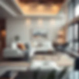 Modern cloud sectional sofa in a stylish living room setting