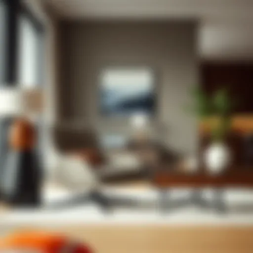 Elegant lounge chair in a modern living room