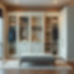 Elegant stand alone closet system showcasing versatile configurations