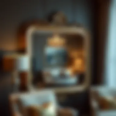 Reflection of Style in Interior Design Elegant mirror reflecting a stylish living room
