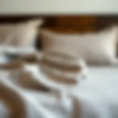 Close-up of high-quality fabric options for king size sheets