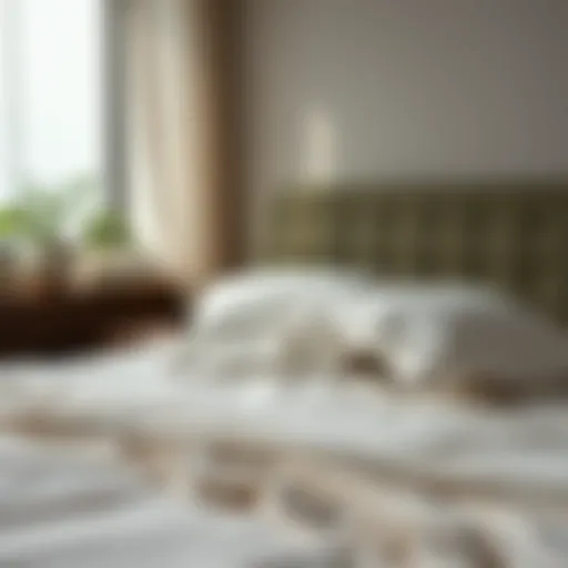 Luxurious king size mattress sheet set in a modern bedroom