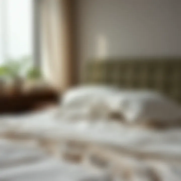 Luxurious king size mattress sheet set in a modern bedroom