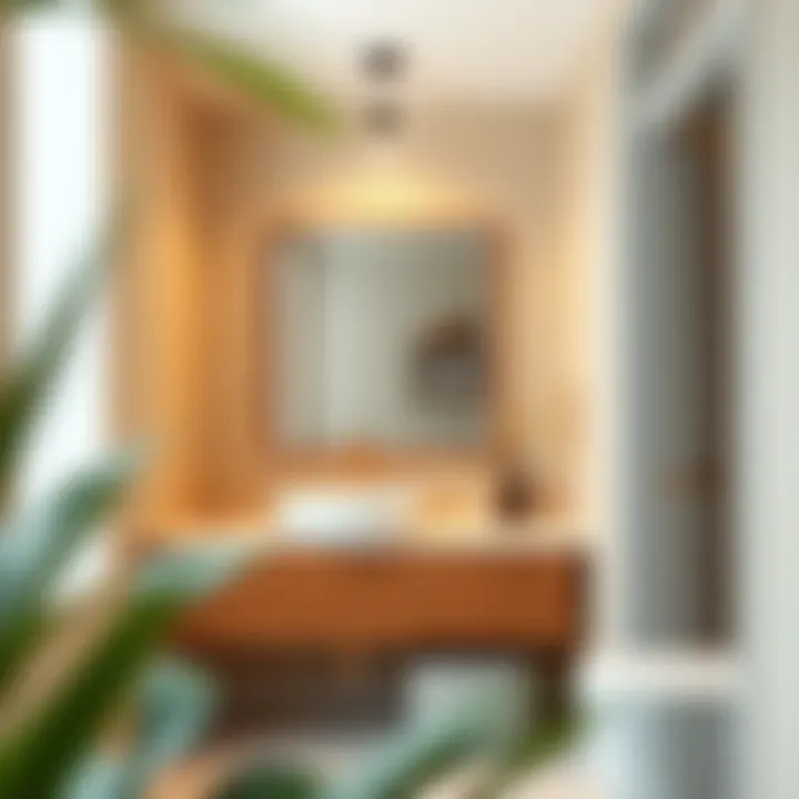 Installation Tips for Floating Vanities Highlighting installation process of a floating vanity in a small bathroom