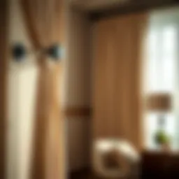 Elegant drapery showcasing adjustable curtain rods