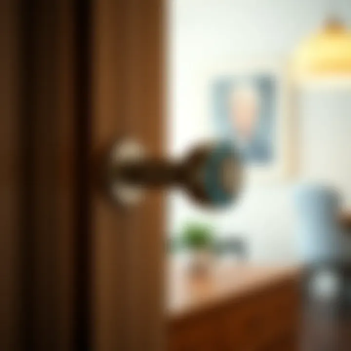 Stylish door knob enhancing interior decor