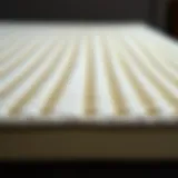 Close-up view of king size egg crate foam mattress topper showcasing its unique design