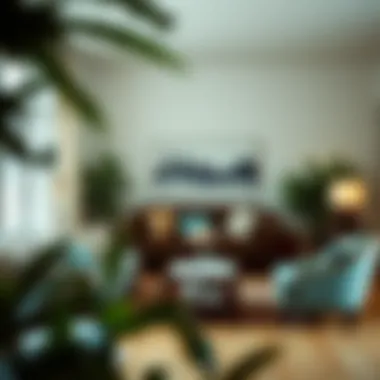 Cozy arrangement of couch and accent chairs in a small space