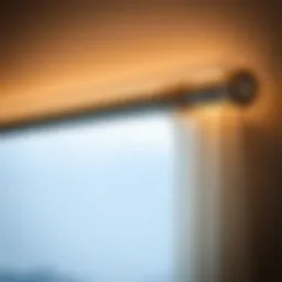 Elegant curtain rod showcasing minimalistic design