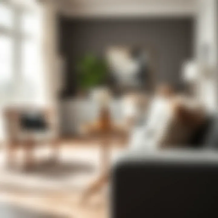 Chic Side Table in a Contemporary Living Room Elegant living room featuring a chic side table