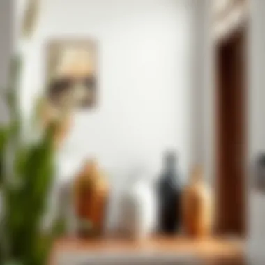 Stylish Tall Vases in Various Materials Stylish tall vases in various materials placed strategically in an entry space