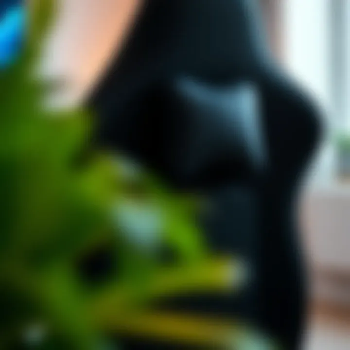 Ergonomic gaming chair showcasing lumbar support