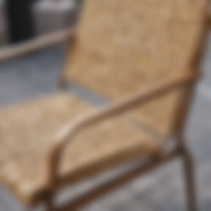 Close-up of durable materials used in patio furniture construction