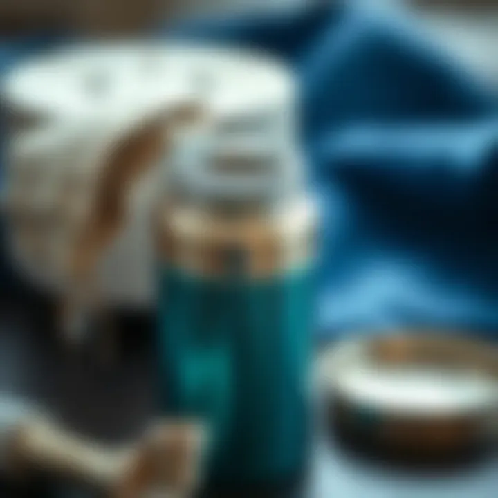 Detailed view of materials used in a thermoflask