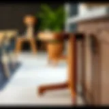 Modern Wood Bar Height Stool Elegant wood bar height stool with a modern design