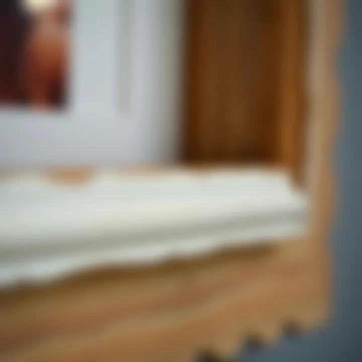 Textured Frame Materials Close-up of a 61 x 91 cm frame showcasing textured materials