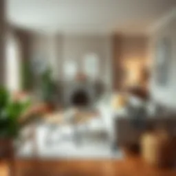 Cozy living room decorated with affordable furnishings