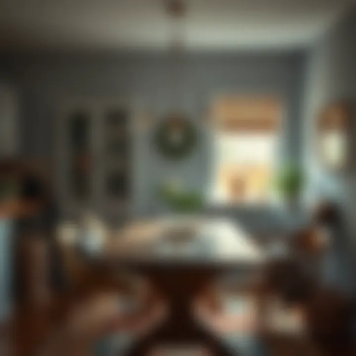 Charming dining area with thrifted decor pieces
