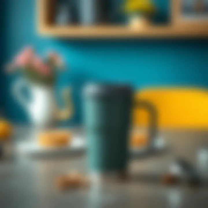 Chic and Functional Travel Mug Stylish travel mug with modern design