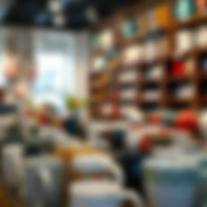 Market Trends in Mug Design Trendy mugs displayed in a retail setting