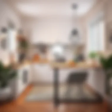 Optimizing Space with Style Cozy kitchen corner featuring a bar top table