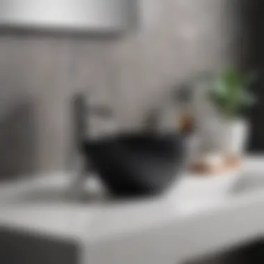 Sleek Minimalist Design Modern ceramic accessories in a minimalist bathroom design