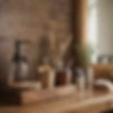 Charming Rustic Appeal Rustic wooden bathroom accessories enhancing a natural look