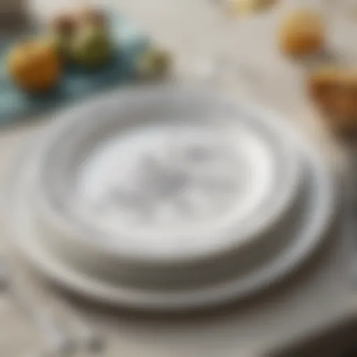 Elegant Corelle lunch plate showcasing intricate design