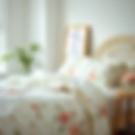Soft floral patterns on bed sheets