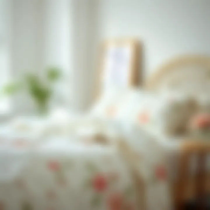 Delicate Floral Design Enhancing Tranquility Soft floral patterns on bed sheets
