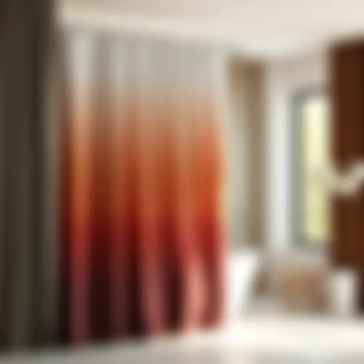 Modern Design Elements in Shower Curtains Elegant shower curtain showcasing modern design