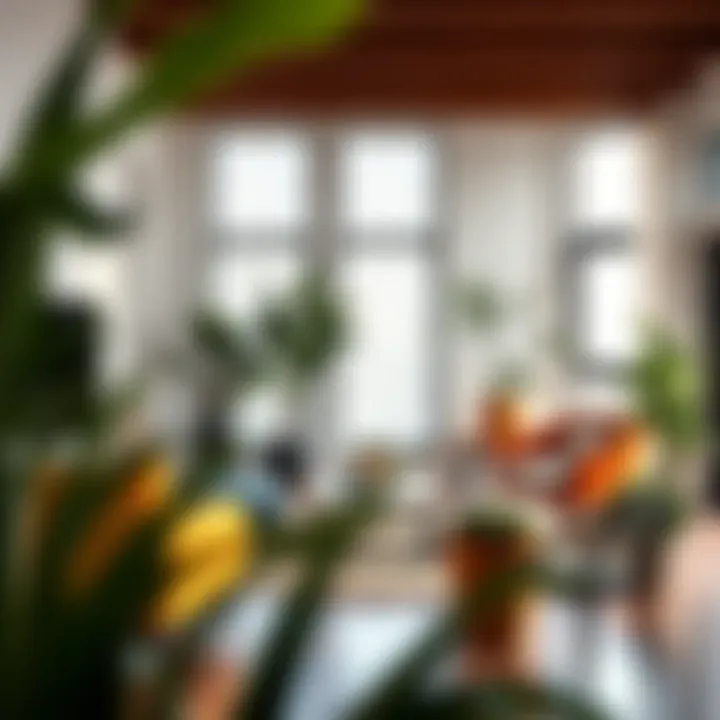 Enhancing Living Spaces with Planters An elegant living space enhanced by the strategic placement of large planters.