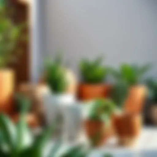 A variety of large planters in different styles showcasing their versatility.