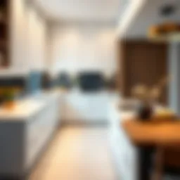 Modern kitchen with sleek lines and minimalist decor