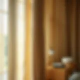 Elegant drapery fabric showcasing texture and color