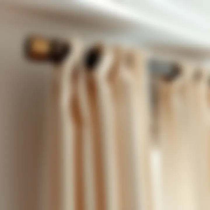 Drapery Installation Techniques Close-up of drapery installation details